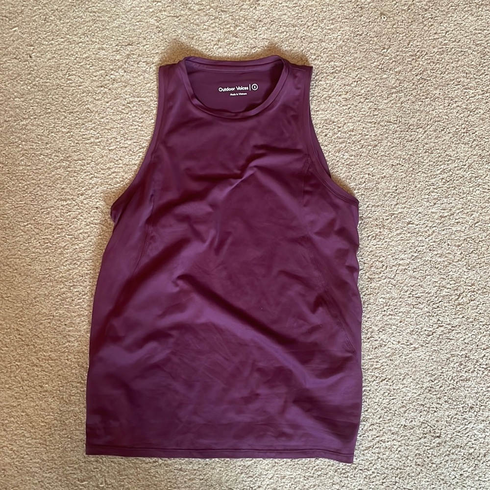 Outdoor voices cloud knit tank top